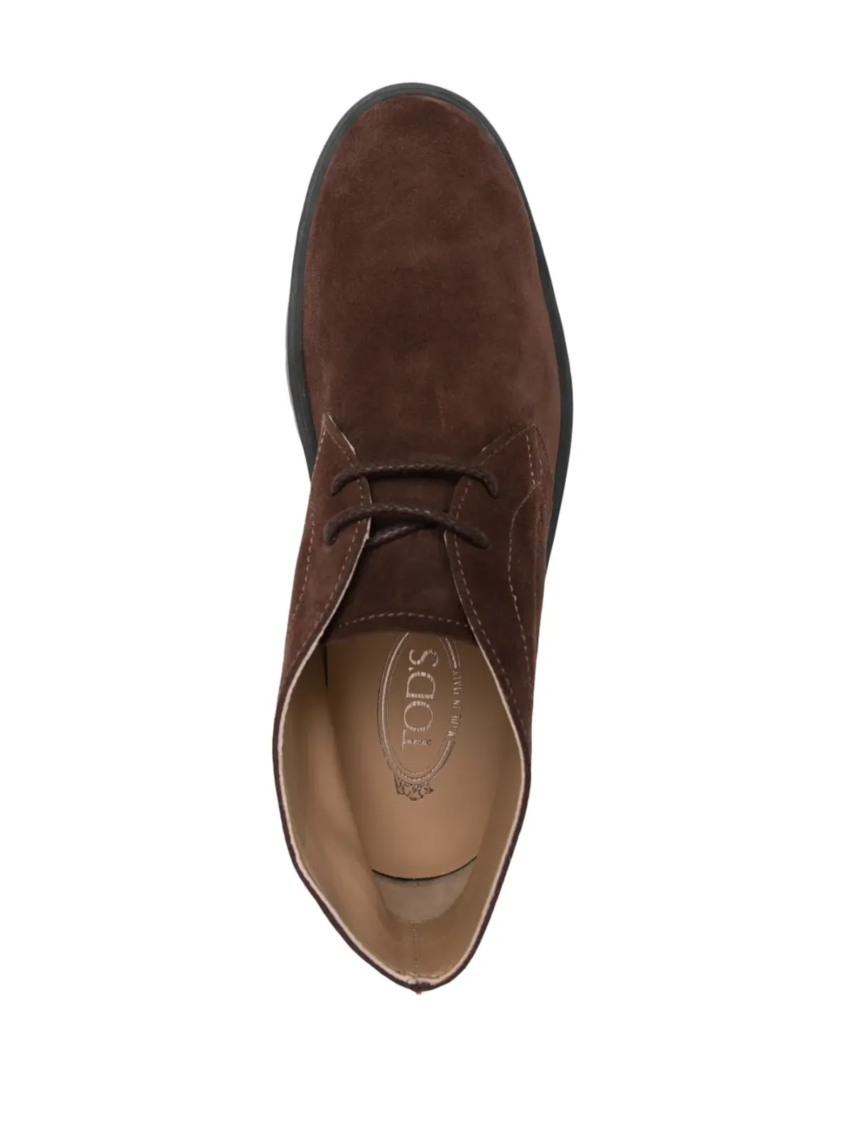 Tod's デザートスエード レースアップブーツ ブラウン - 画像4