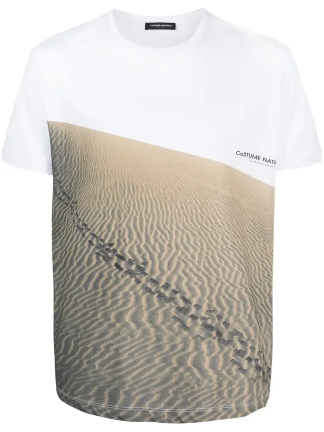 costume national contemporary costume national contemporary グラフィックプリント コットンTシャツ - ホワイトの商品画像