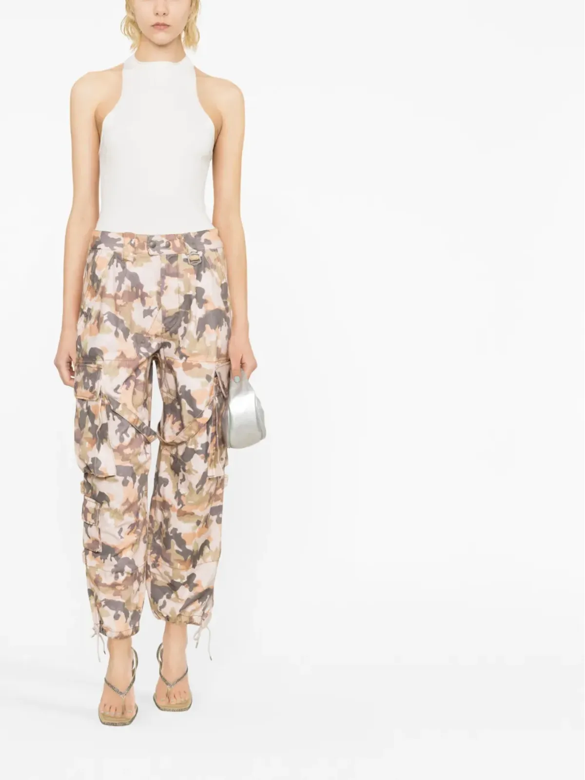 ISABEL MARANT エロレ アブストラクトプリント コットンパンツ - 画像2