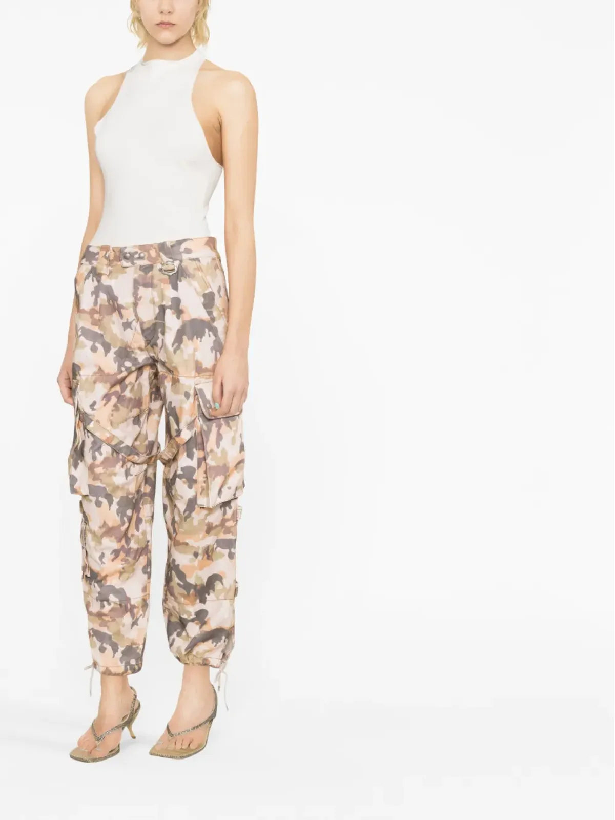 ISABEL MARANT エロレ アブストラクトプリント コットンパンツ - 画像4