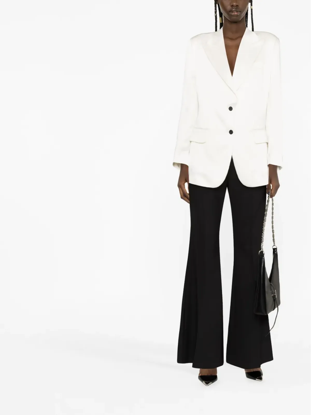 TOM FORD シングルブレスト サテン仕上げ ブレザー - ホワイト - 画像2