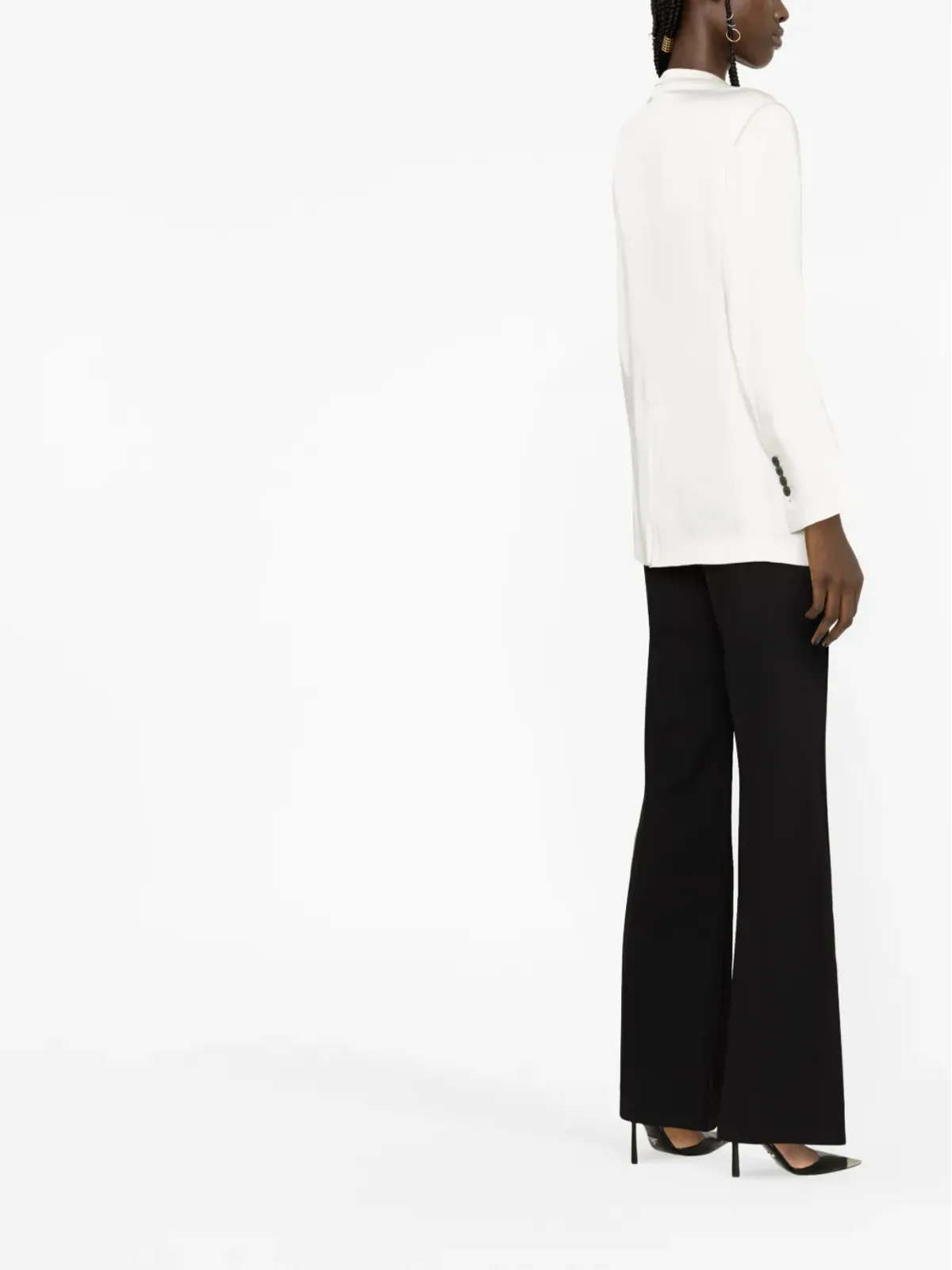 TOM FORD シングルブレスト サテン仕上げ ブレザー - ホワイト - 画像4
