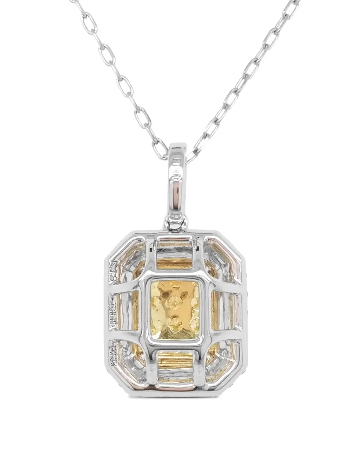 HYT Jewelry 18Kゴールドとプラチナ ダイヤモンド ネックレス - シルバー - 画像2