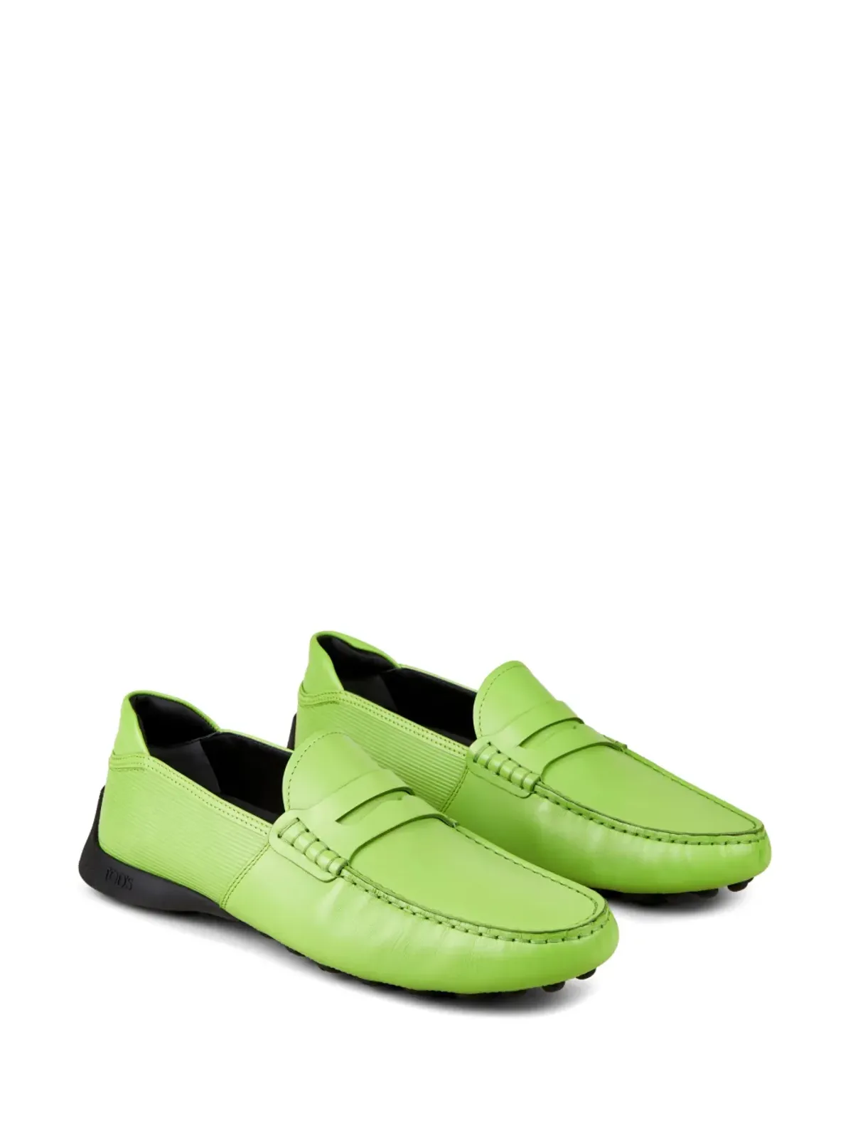 Tod's Automobili Lamborghini スリップオン レザー ドライビングシューズ - 画像2