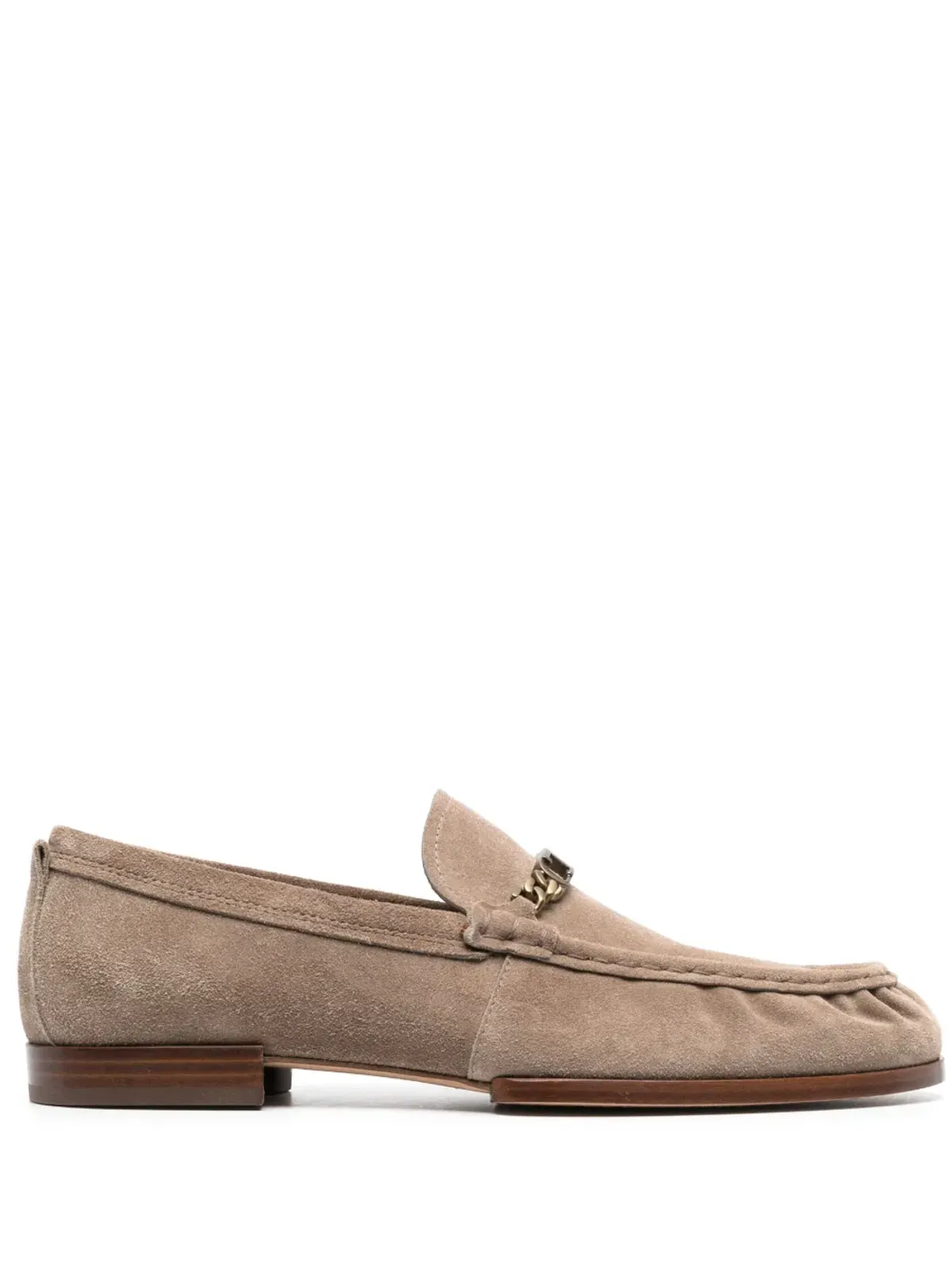 Tod's ロゴプレート付きスエードローファー - ブラウン - 画像1