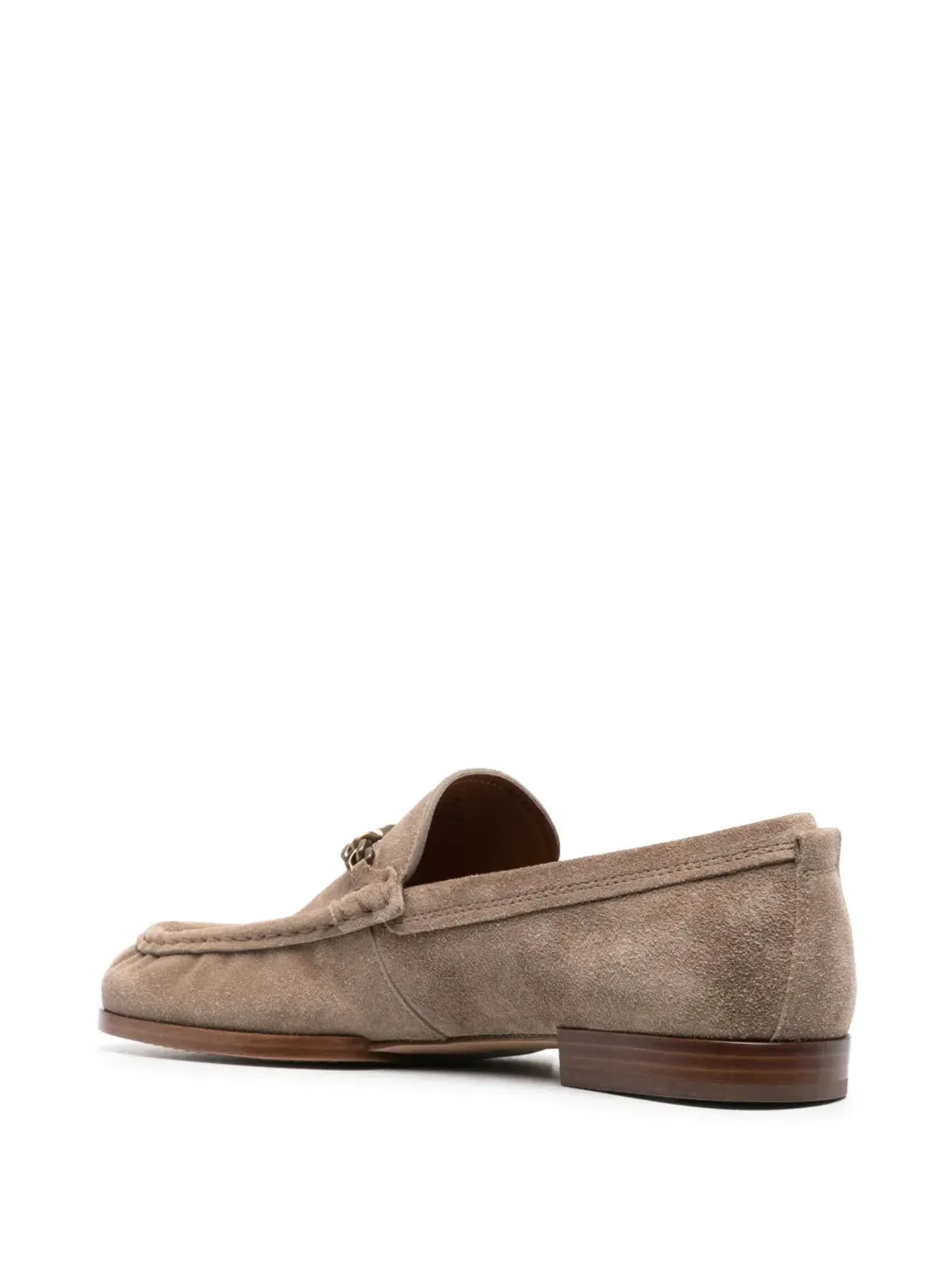 Tod's ロゴプレート付きスエードローファー - ブラウン - 画像3