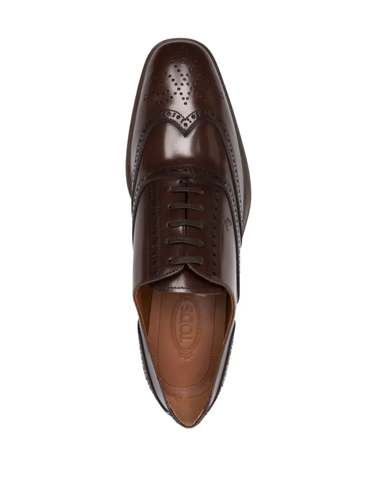Tod's ポリッシュドレザー ブローグス - 画像4