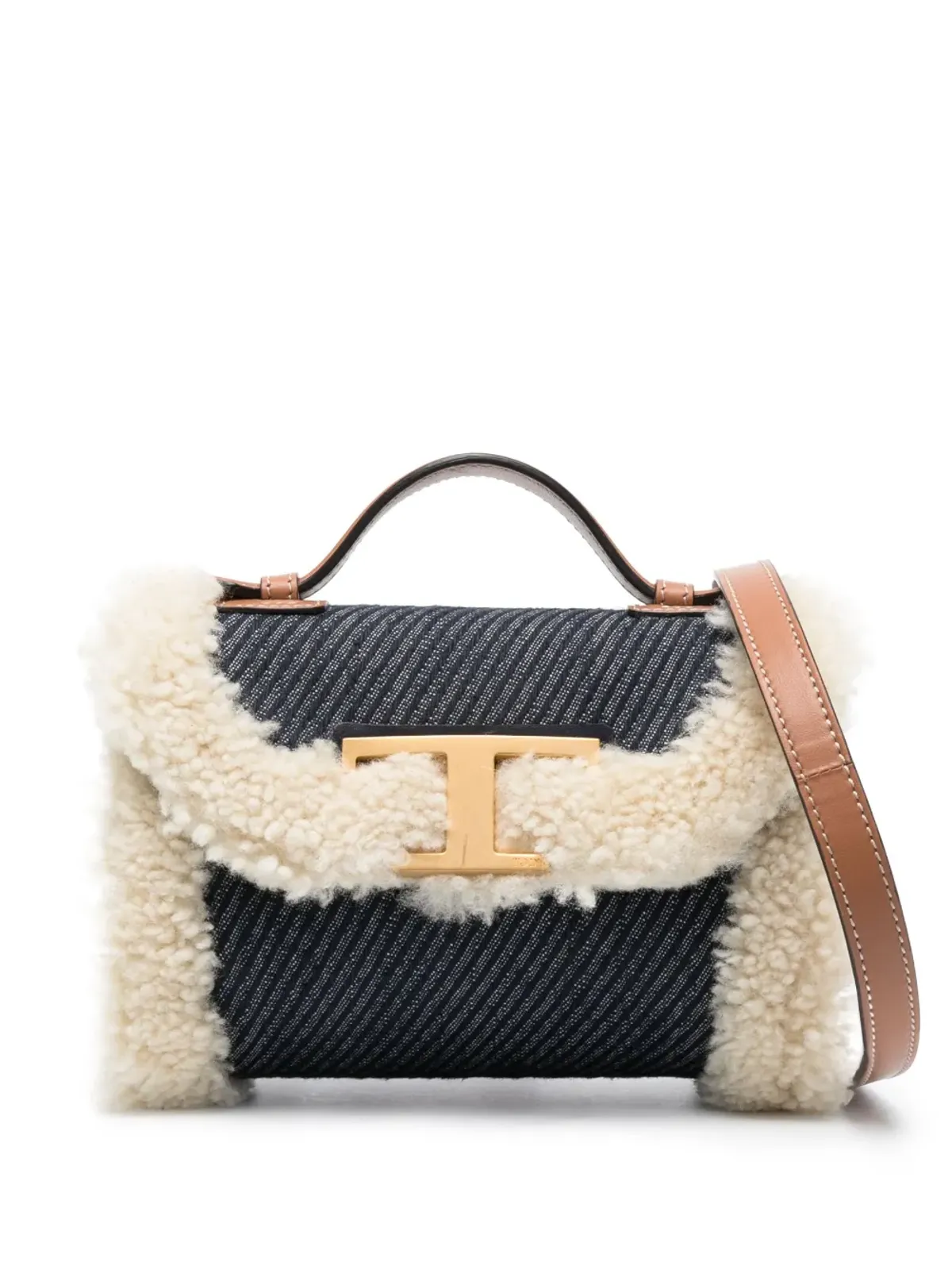 Tod's シアリングデニム ミニバッグ - 画像1