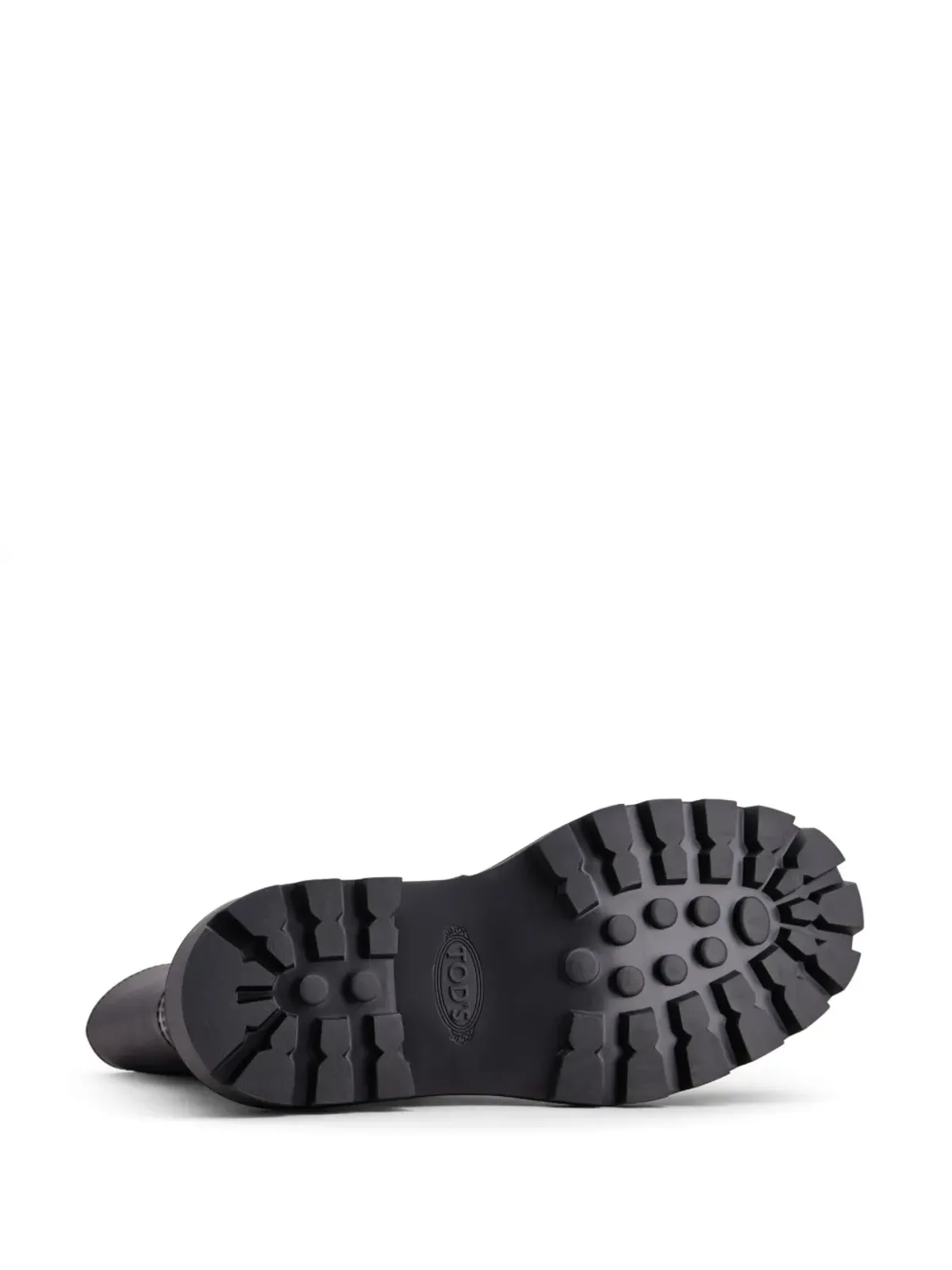 Tod's ロゴ入りジップ付きレザーブーツ - ブラック - 画像4