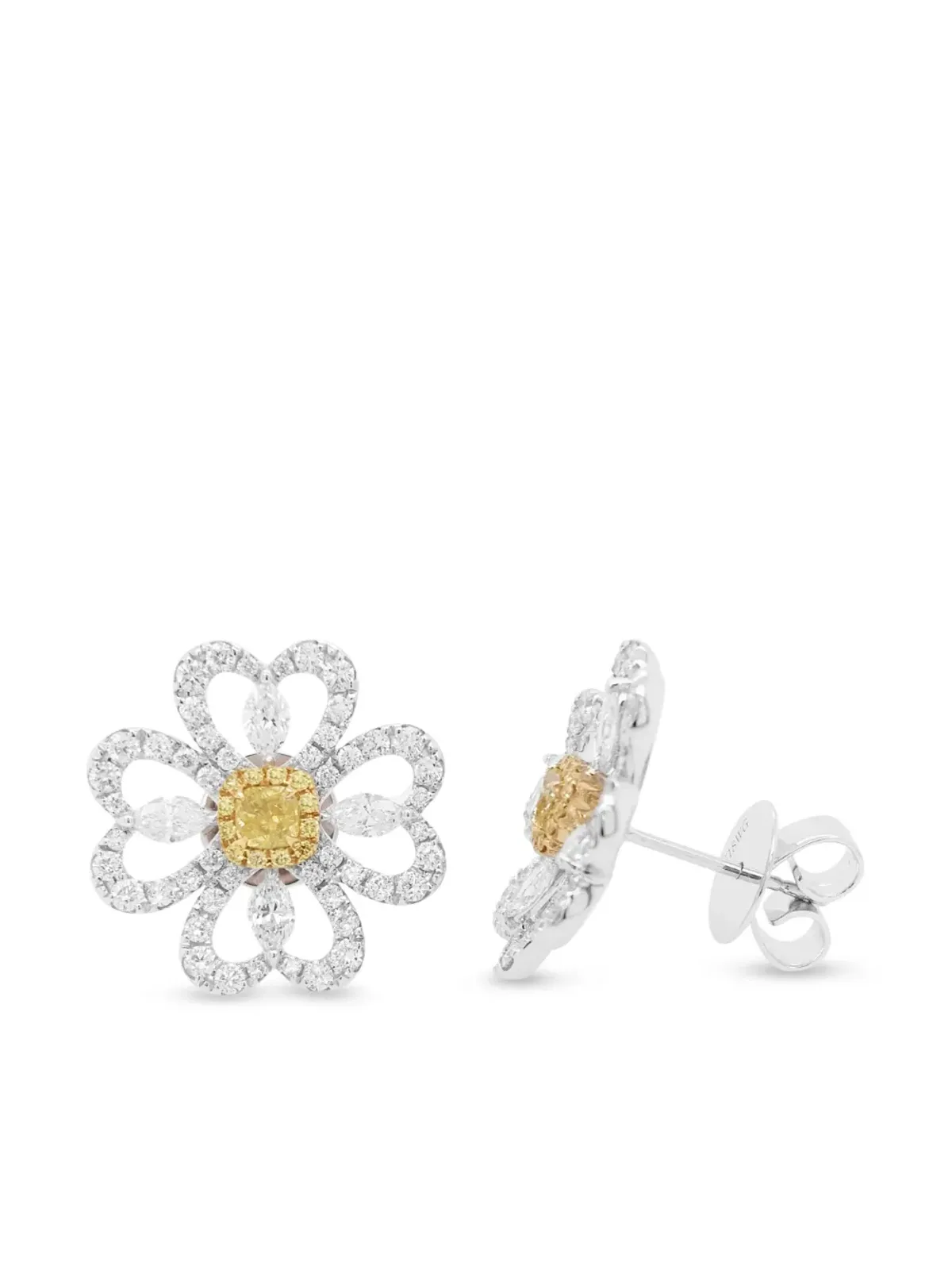 HYT Jewelry ダイヤモンドスタッドピアス - シルバー - 画像3