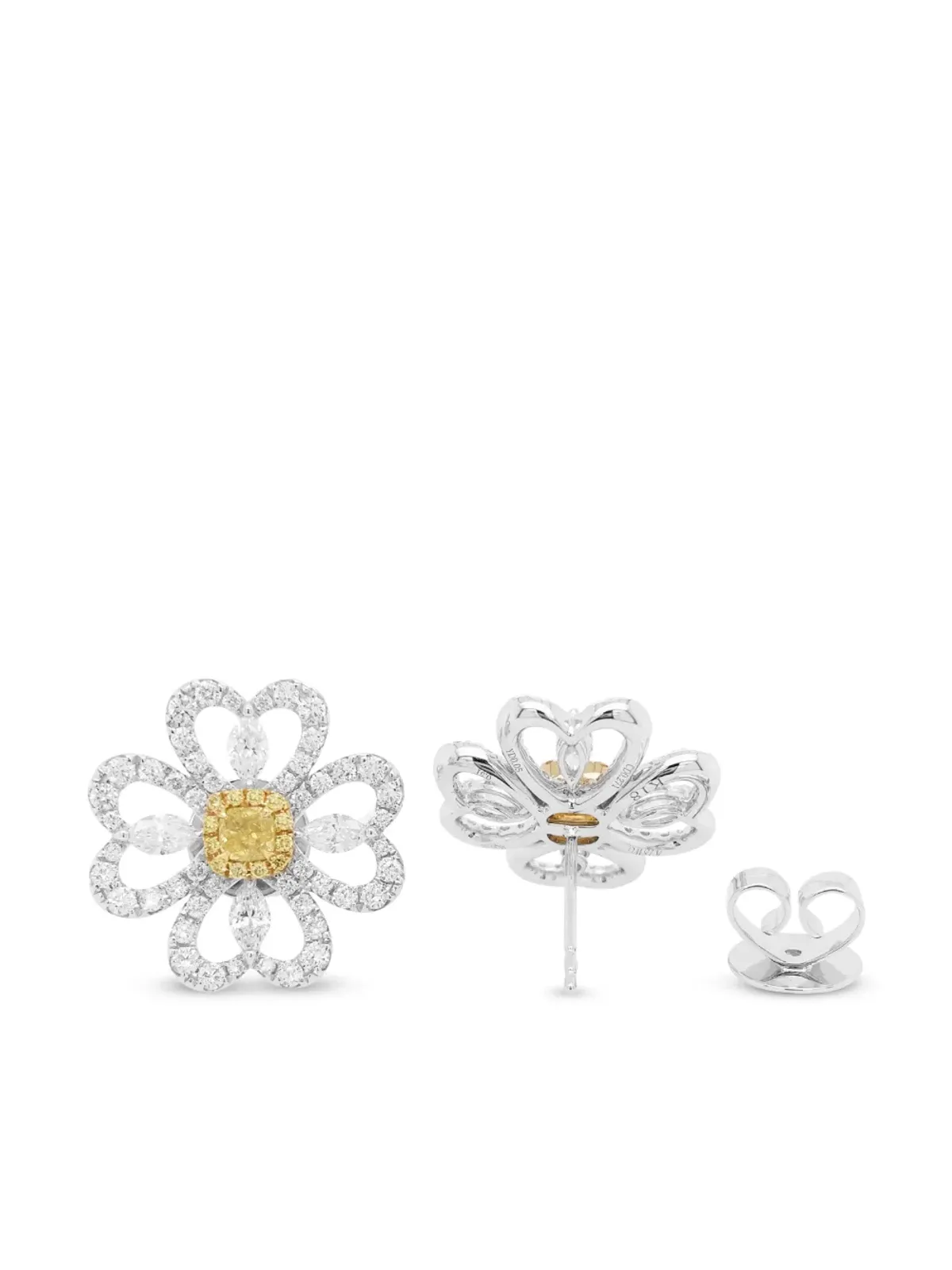 HYT Jewelry ダイヤモンドスタッドピアス - シルバー - 画像4