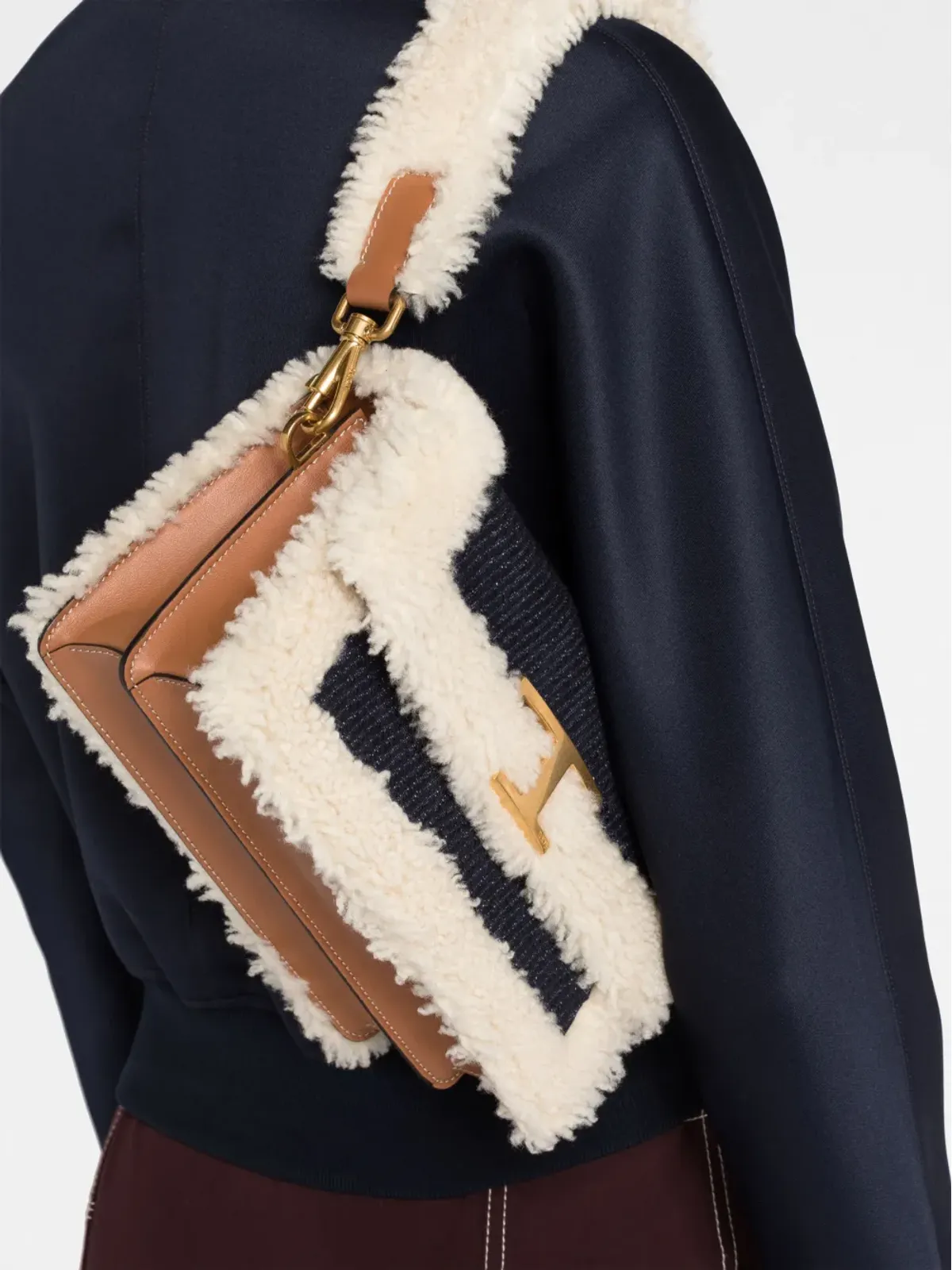 Tod's シアリングトリム クロスボディバッグ - ブルー - 画像3