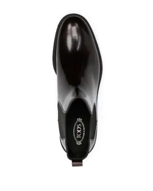 Tod's レザー チェルシーブーツ - レッド - サムネイル4