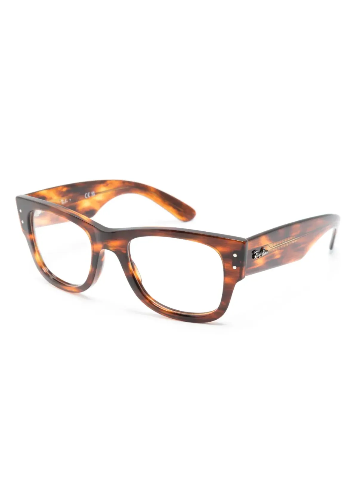 Ray-Ban レクタンギュラーフレームメガネ ブラウン - 画像2