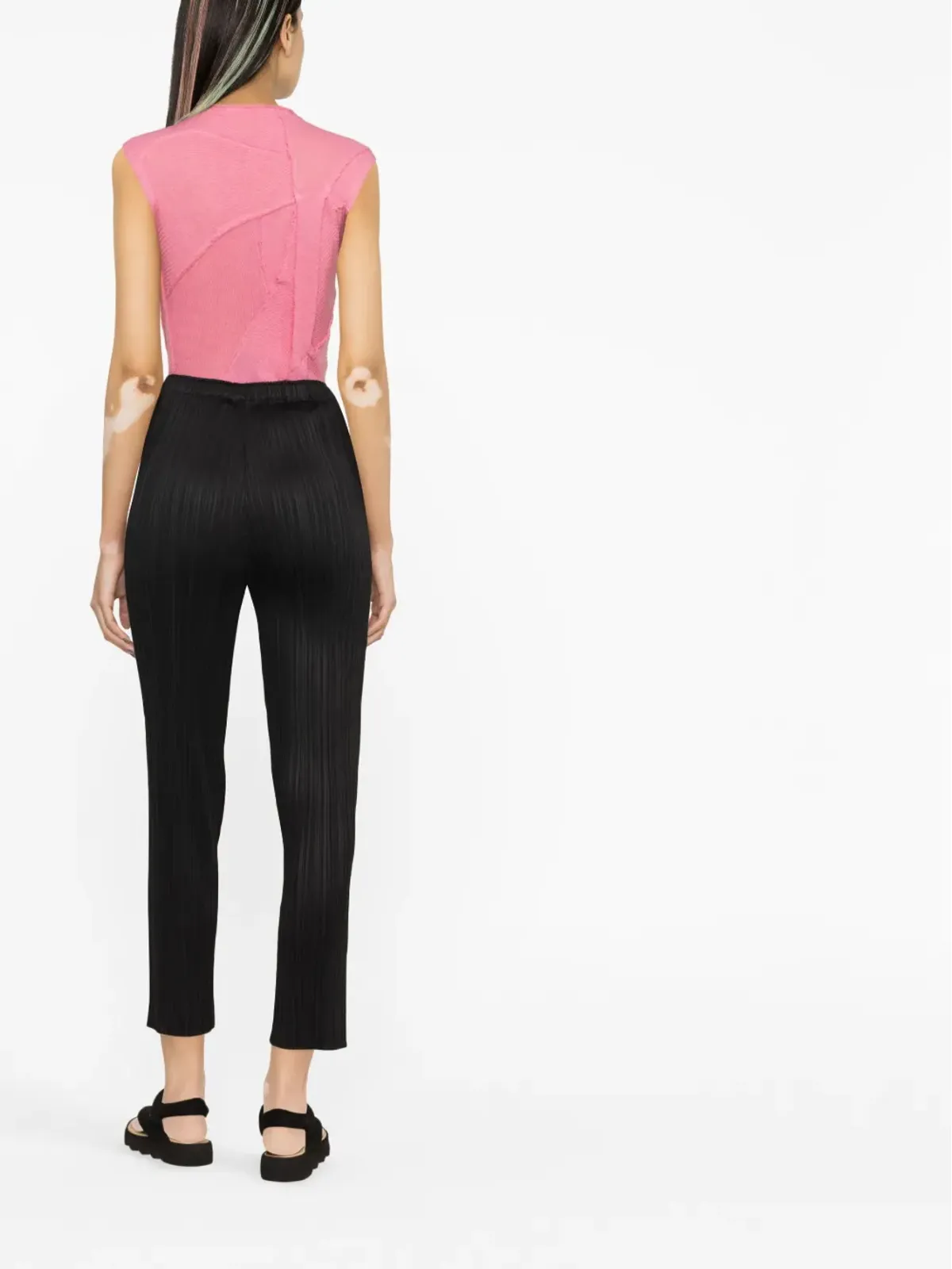 Pleats Please Issey Miyake プリーツプリーズ イッセイミヤケ プリーツ テーパード クロップドパンツ - 画像3