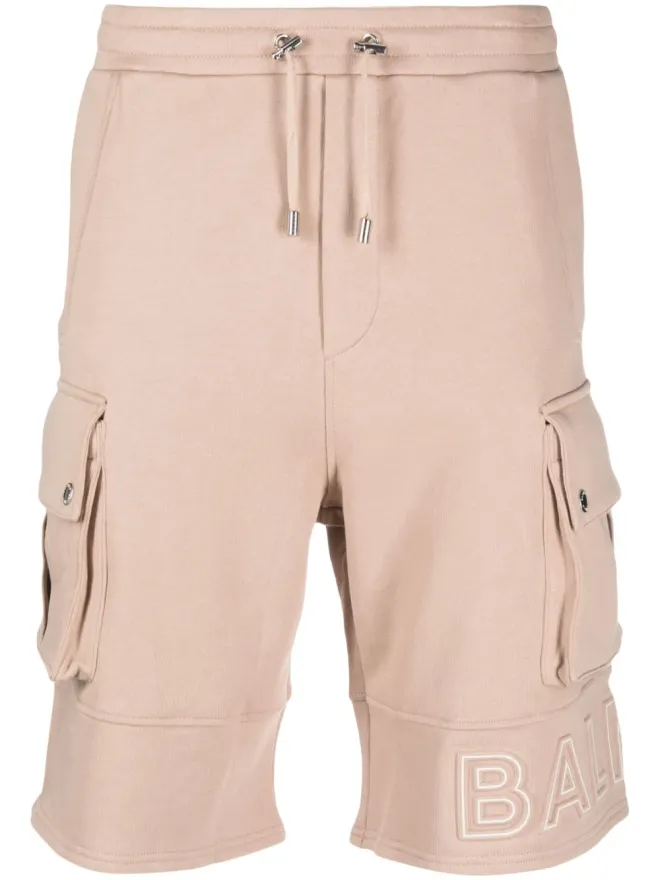 BALMAIN Balmain エンボスロゴ コットン バミューダショーツの商品画像