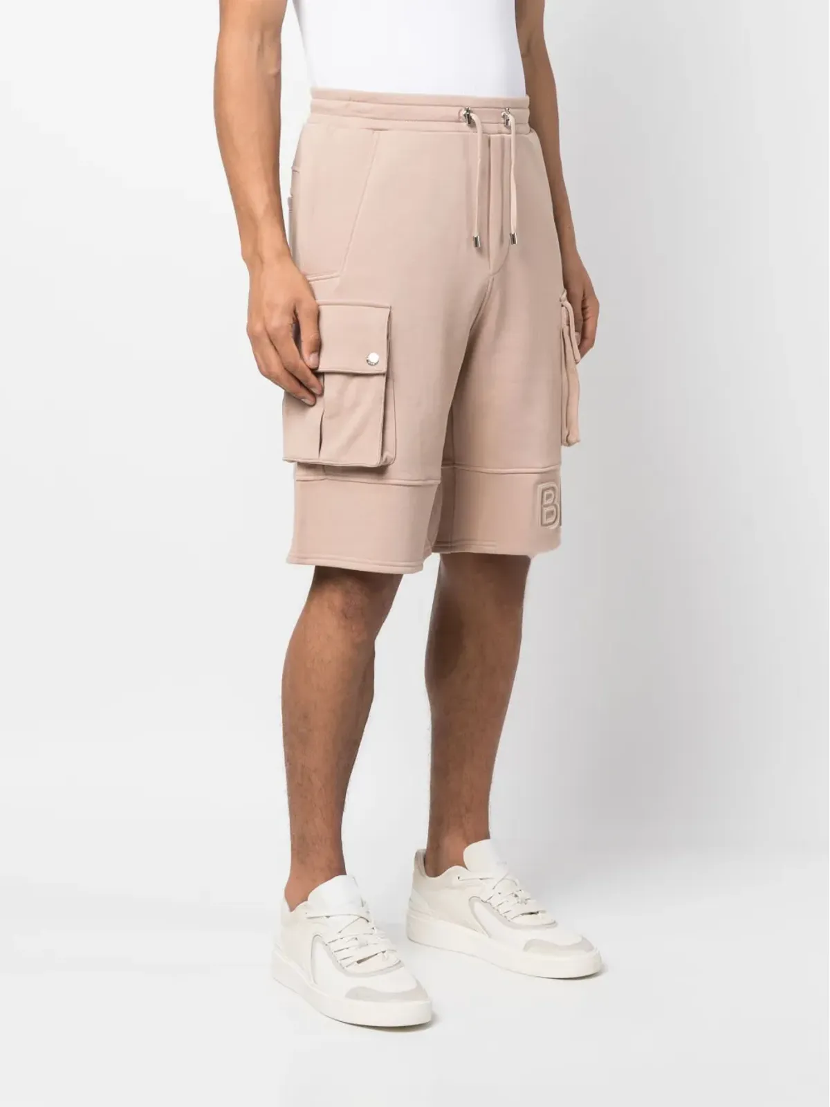 Balmain エンボスロゴ コットン バミューダショーツ - 画像3