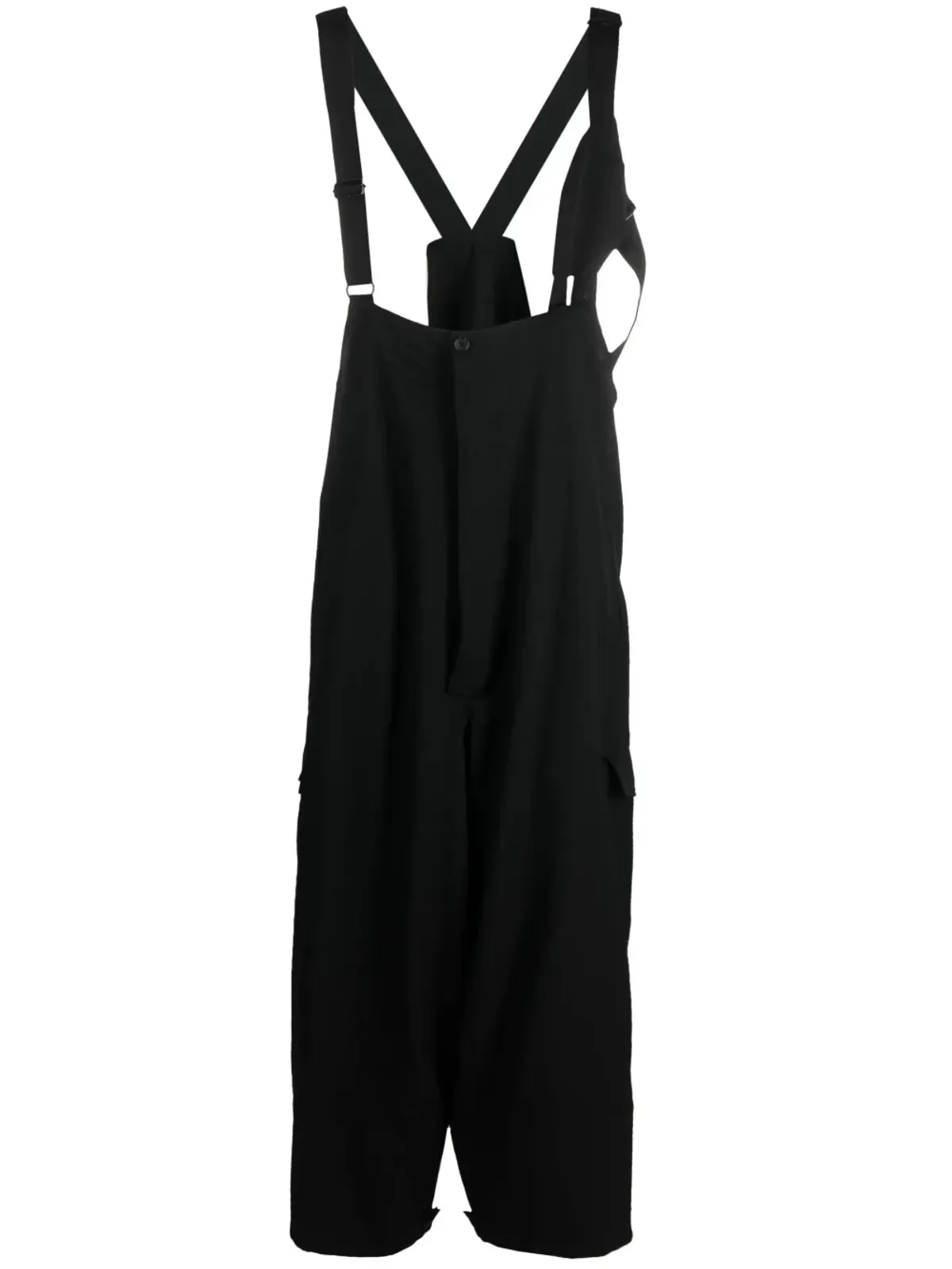 Yohji Yamamoto ドロップクロッチ ウールサスペンダー トラウザーズ - 画像1