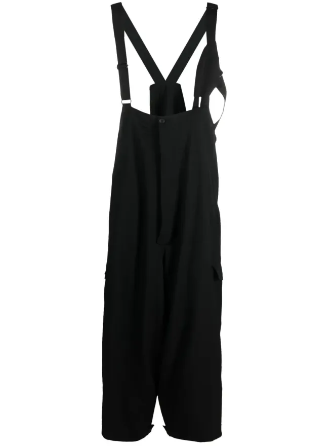 YOHJI YAMAMOTO Yohji Yamamoto ドロップクロッチ ウールサスペンダー トラウザーズの商品画像