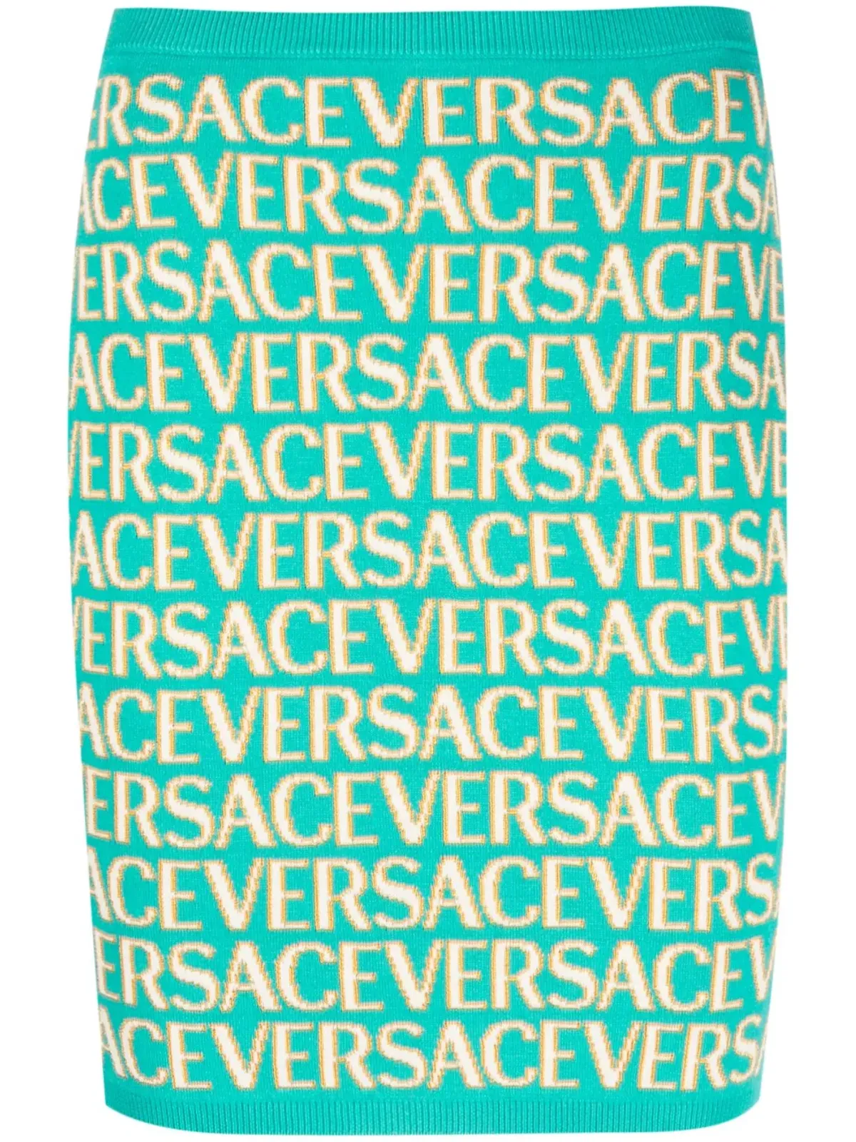 Versace ベルサーチ 全面ニットのミニスカート - ブルー - 画像1