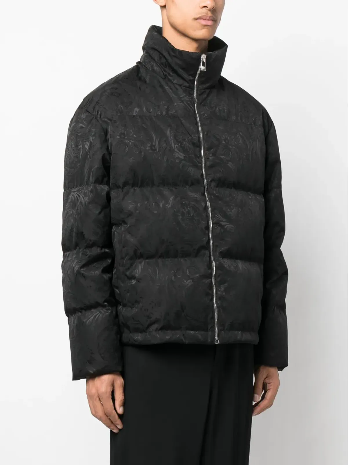 Versace バロッコ シルエット ジャカード ダウンジャケット - 画像3