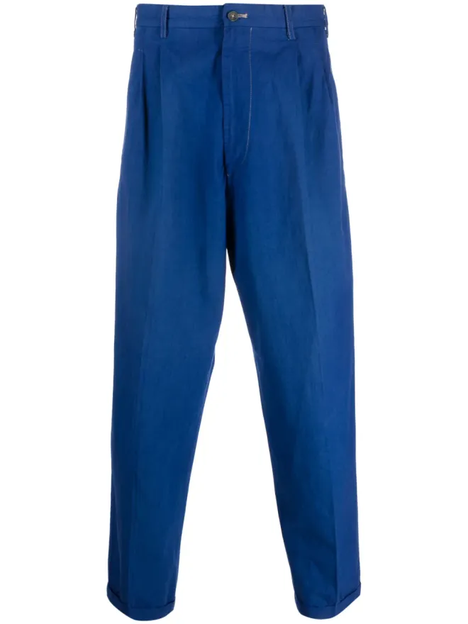 Yohji Yamamoto Pre-Owned Yohji Yamamoto Pre-Owned 1990年代ストレートレッグ テーラードパンツ - ブルーの商品画像