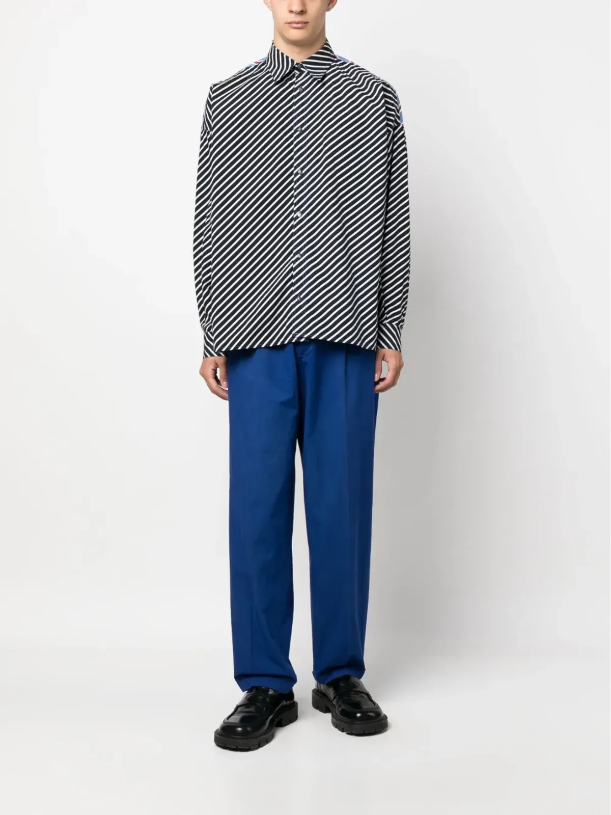 Yohji Yamamoto Pre-Owned 1990年代ストレートレッグ テーラードパンツ - ブルー - 画像2