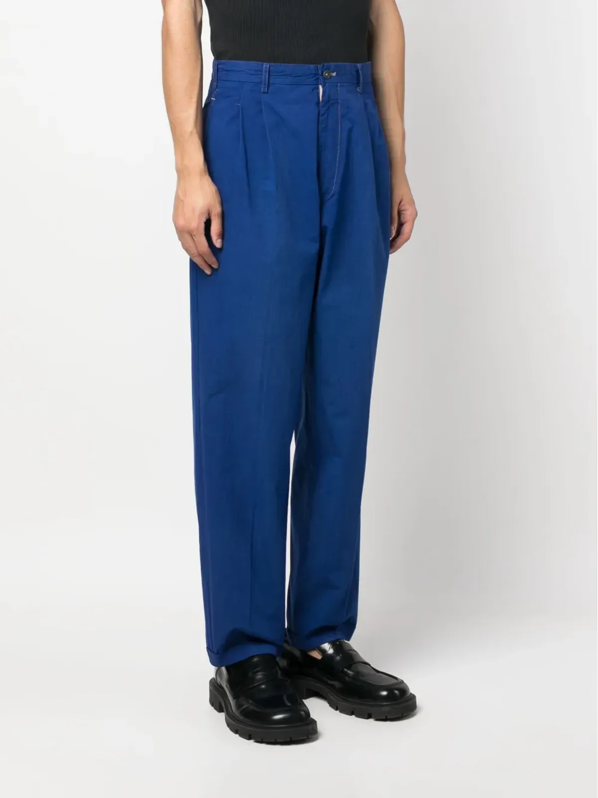Yohji Yamamoto Pre-Owned 1990年代ストレートレッグ テーラードパンツ - ブルー - 画像3