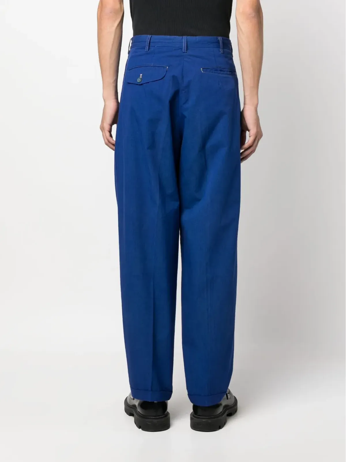 Yohji Yamamoto Pre-Owned 1990年代ストレートレッグ テーラードパンツ - ブルー - 画像4