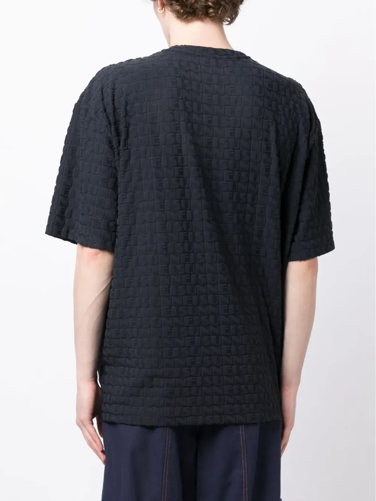 Sunnei ロゴエンボス ジャージー Tシャツ - 画像5