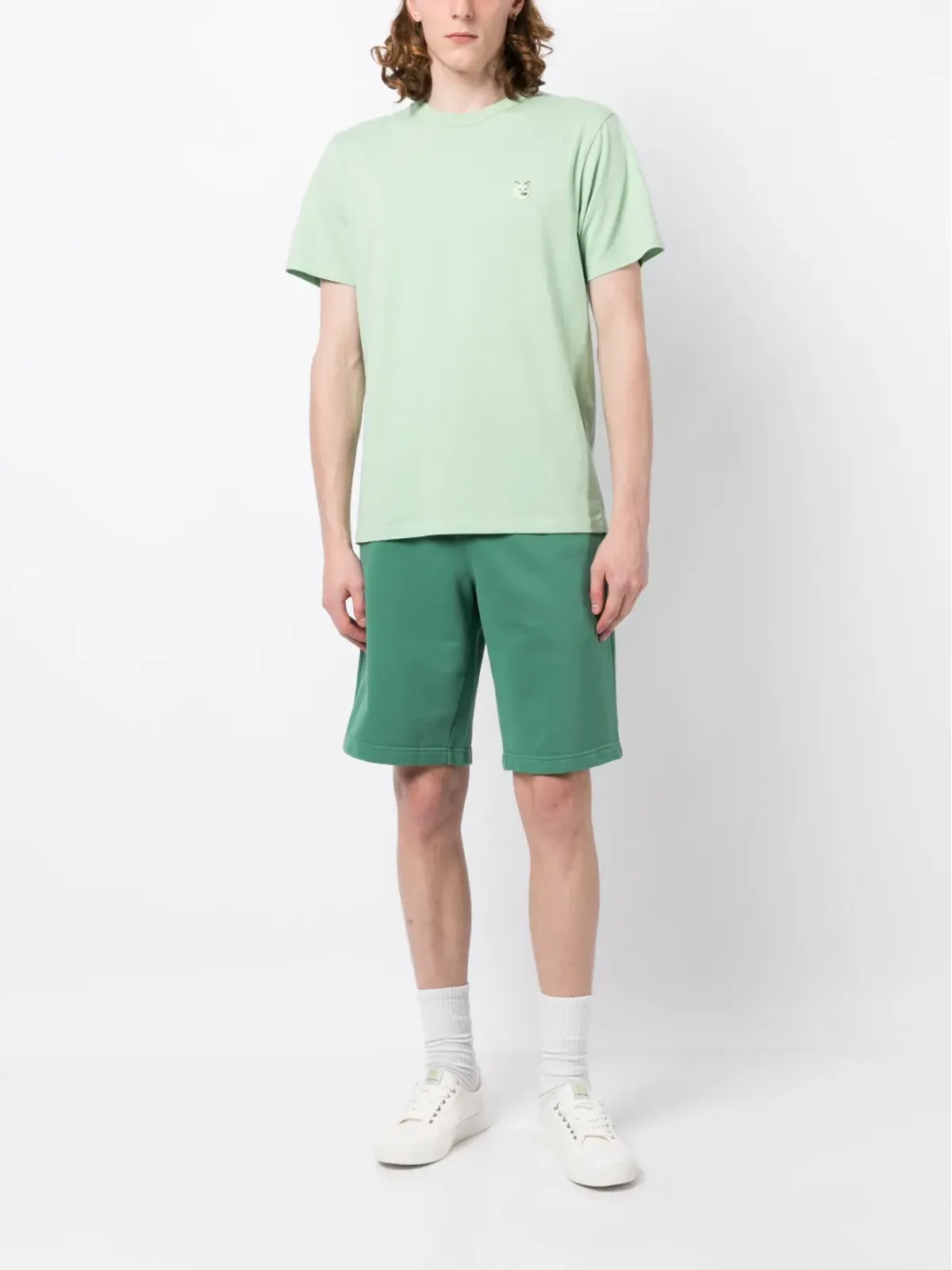 Maison Kitsuné ロゴプリント Bermudaショーツ - 画像2