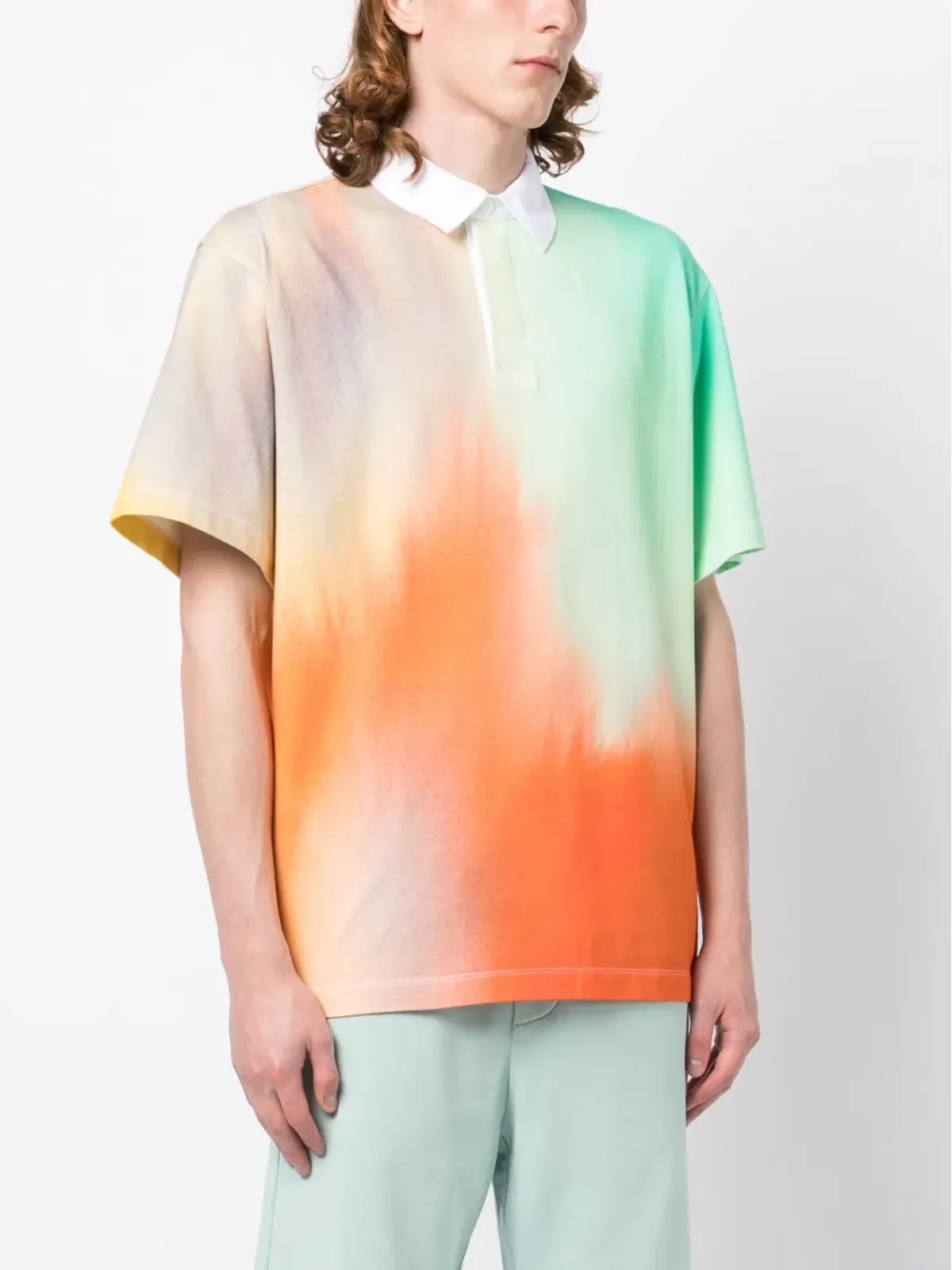 Maison Kitsuné アブストラクト柄ポロシャツ - 画像3