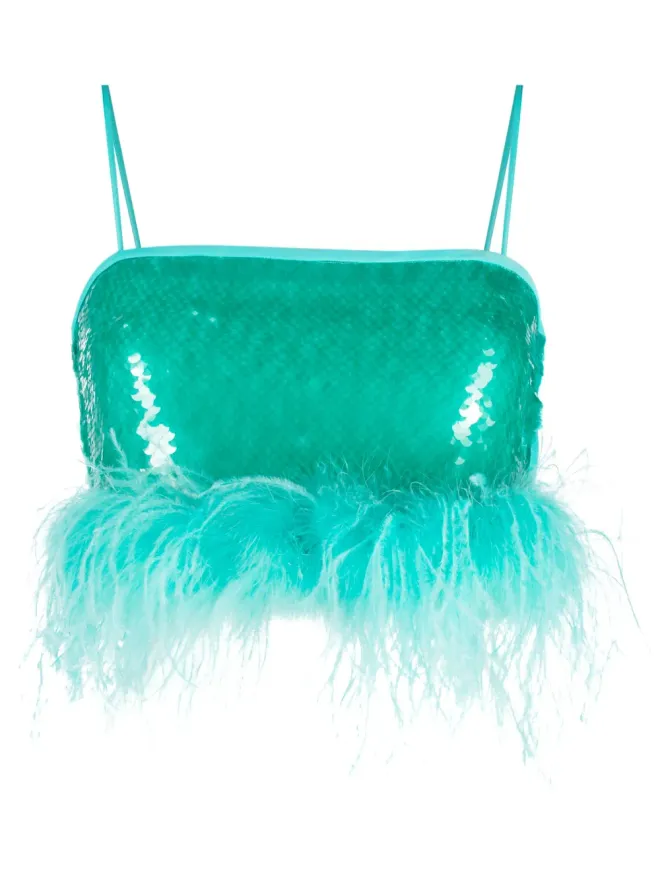 GIUSEPPE DI MORABITO Giuseppe Di Morabito シアークリスタルエンブリッシュトップの商品画像