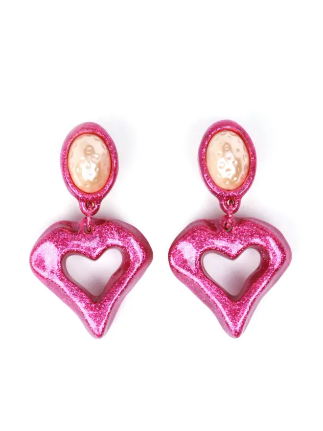 Julietta JULIETTA The Heartbreaker glittered earringsの商品画像