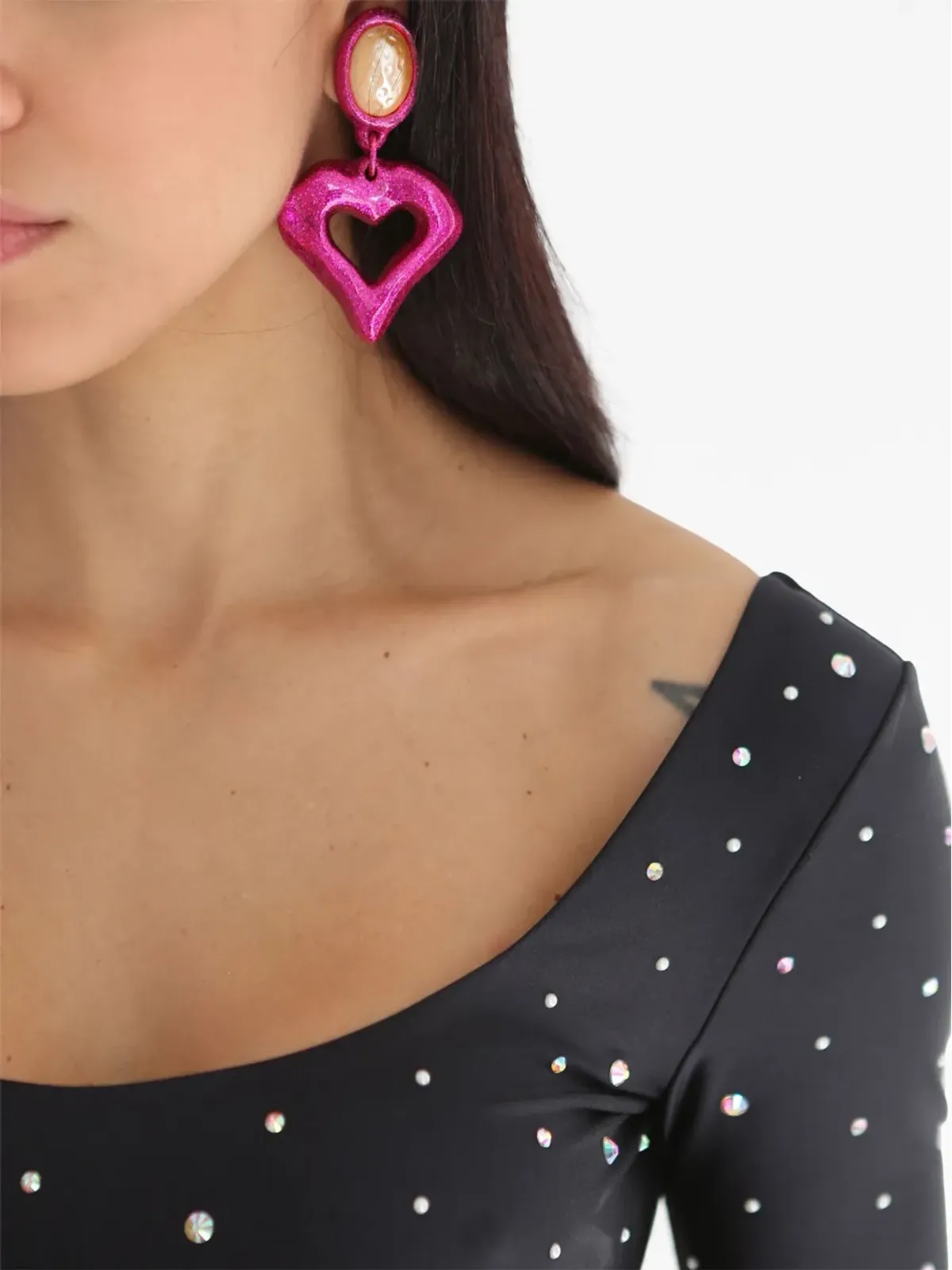 JULIETTA The Heartbreaker glittered earrings - 画像3