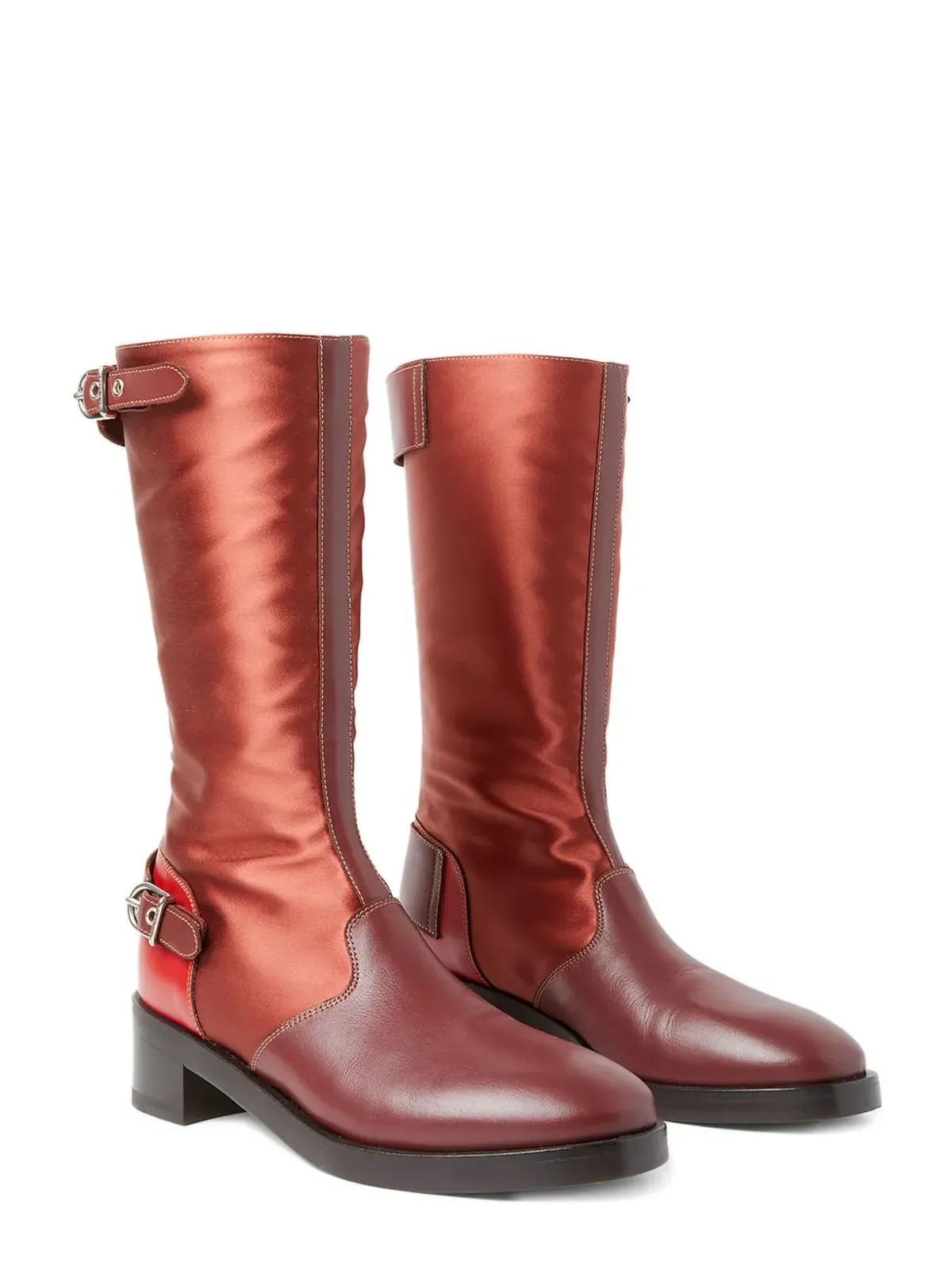 Durazzi Milano サテンレザー バックルブーツ - 画像2