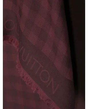 Louis Vuitton ビンテージ 2000年代 チェック柄フリンジスカーフ - サムネイル3