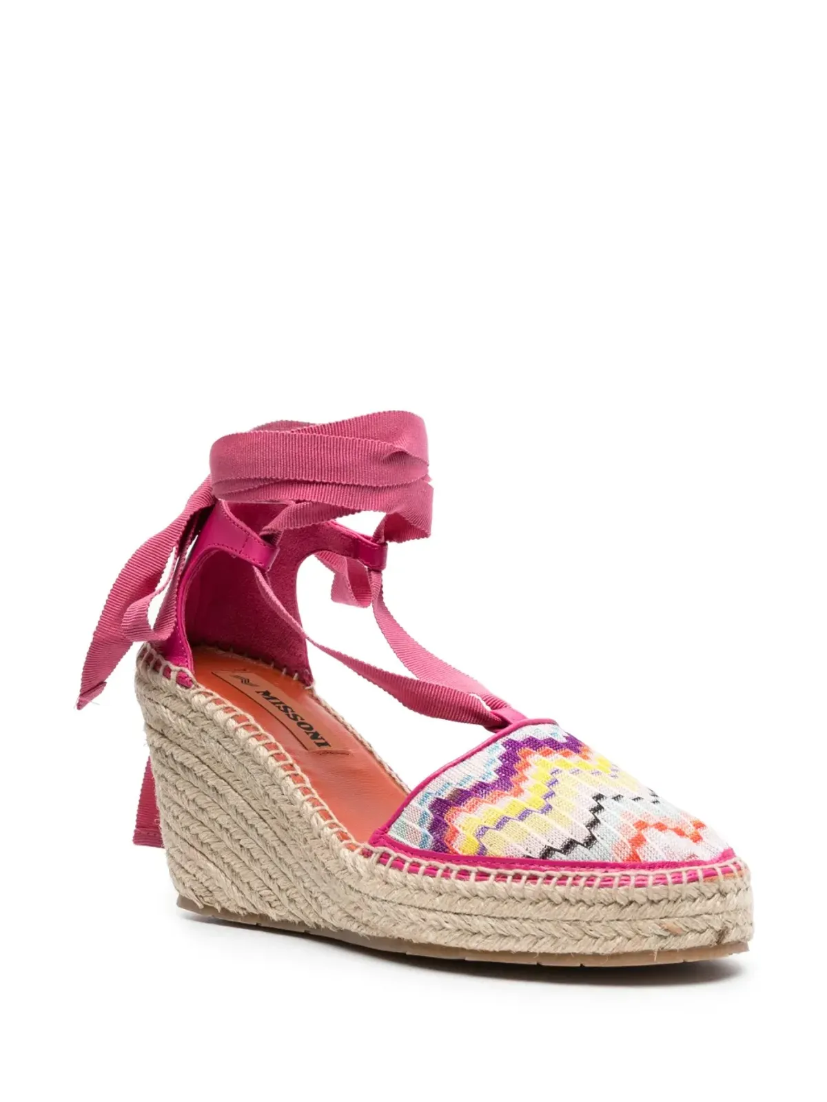 Missoni ジグザグ織りウェッジエスパドリーユ - 画像2