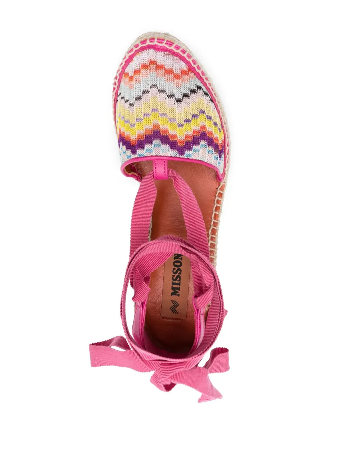 Missoni ジグザグ織りウェッジエスパドリーユ - 画像4
