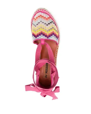 Missoni ジグザグ織りウェッジエスパドリーユ - サムネイル4
