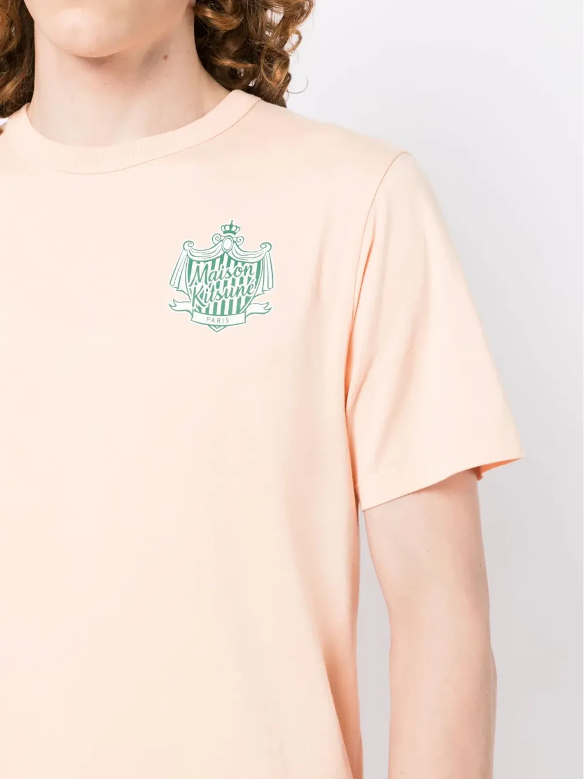 Maison Kitsuné ロゴプリント コットン Tシャツ - Pink - 画像5