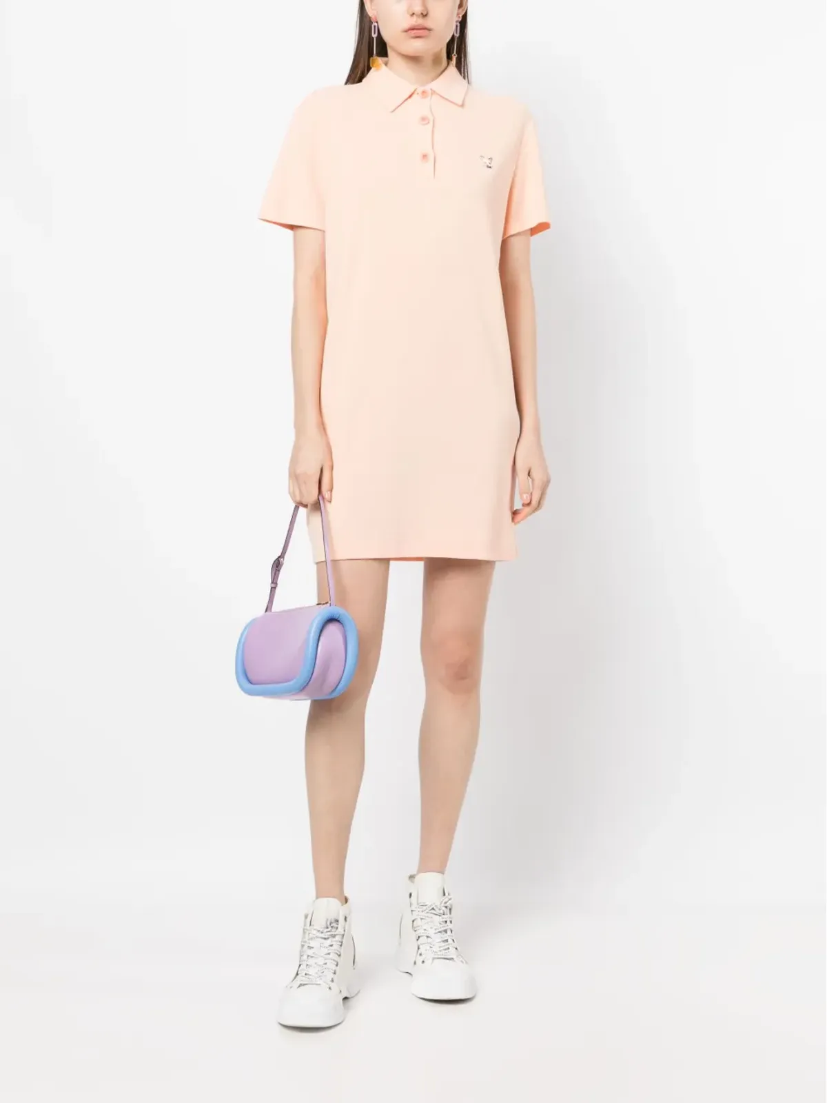 Maison Kitsuné ロゴ刺繍ポロドレス - 画像2