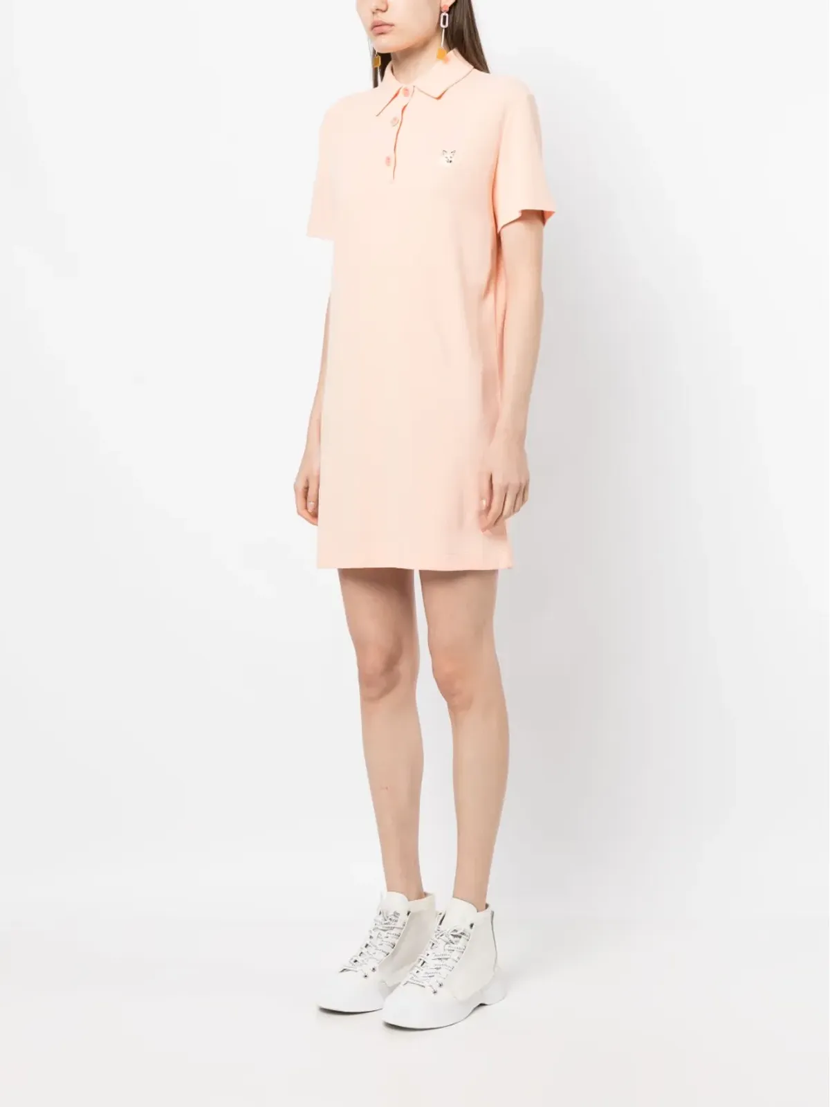Maison Kitsuné ロゴ刺繍ポロドレス - 画像3