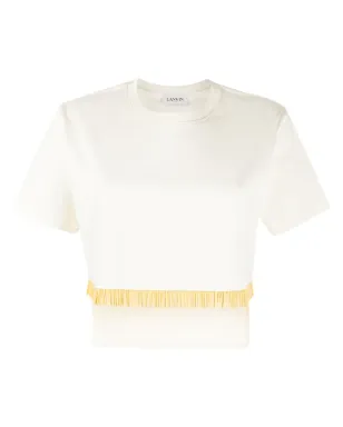 Lanvin フリンジ付きクロップドTシャツ - サムネイル1