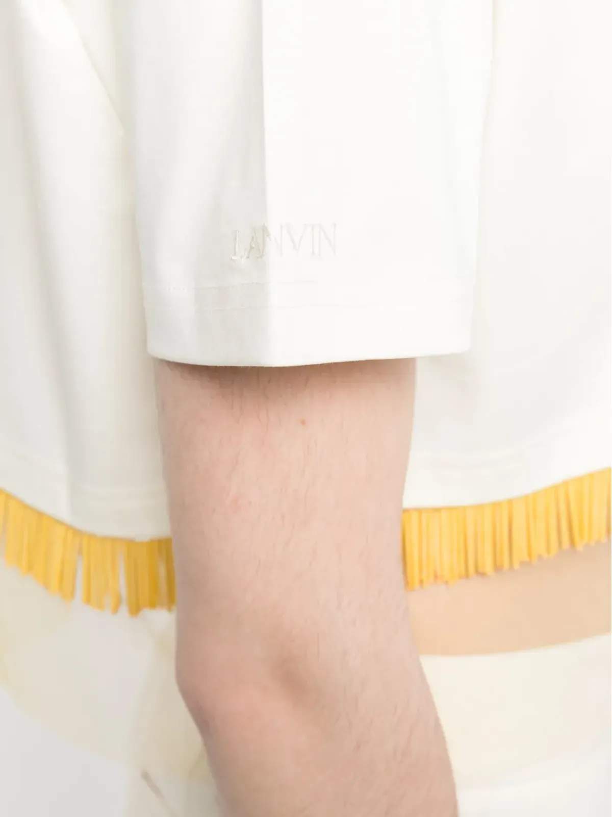 Lanvin フリンジ付きクロップドTシャツ - 画像5