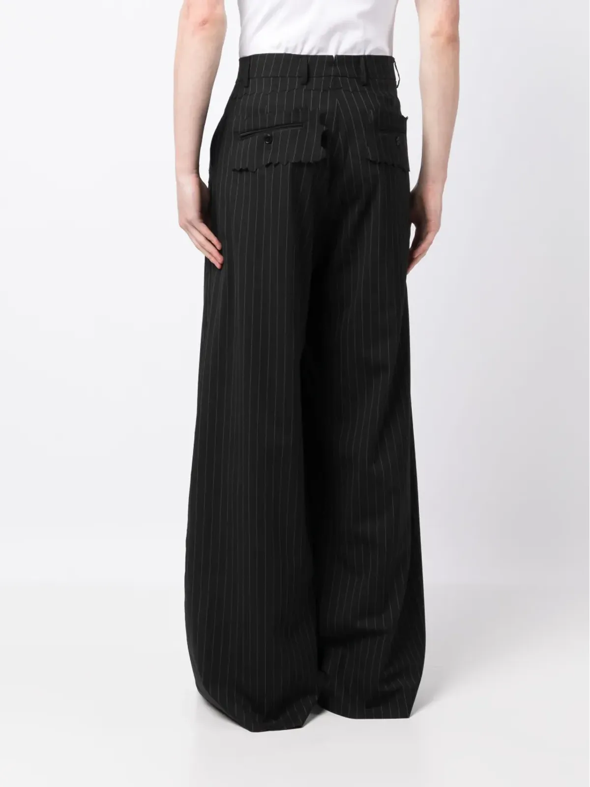 VETEMENTS ピンストライプ ワイドレッグパンツ - 画像4