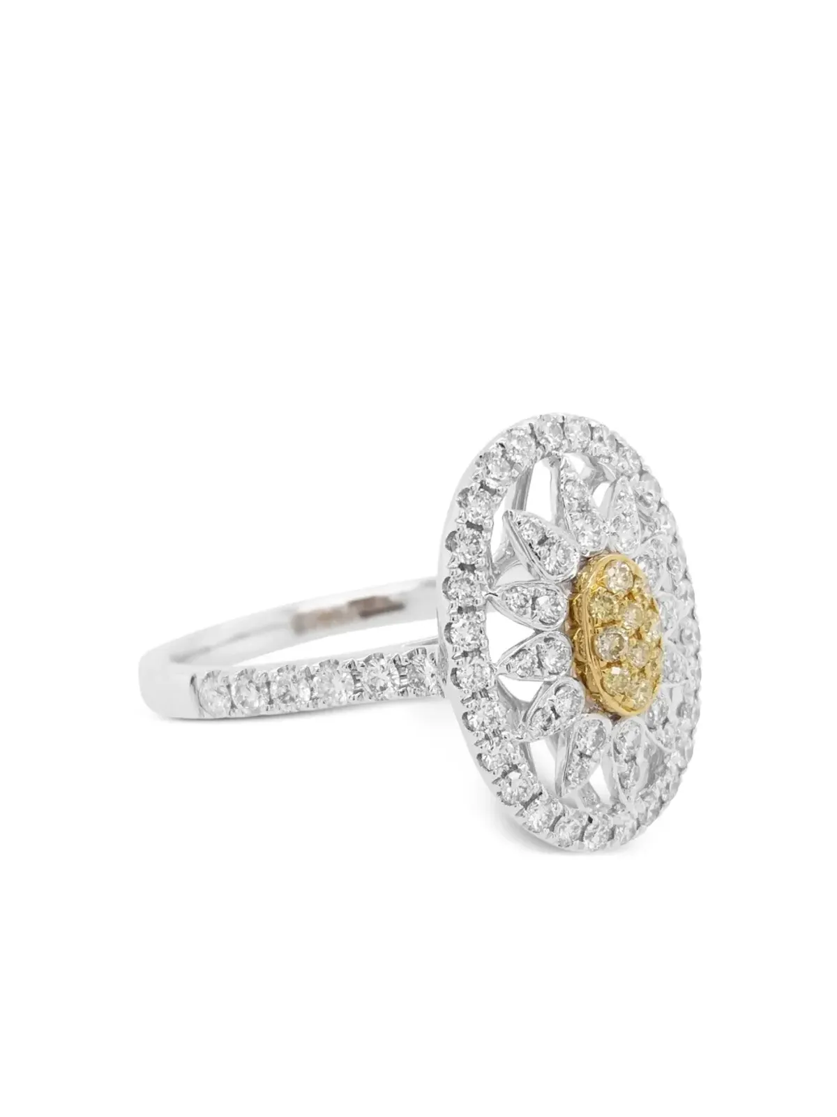 HYT Jewelry 18kt イエローゴールドとプラチナ ダイヤモンド リング - Silver - 画像5