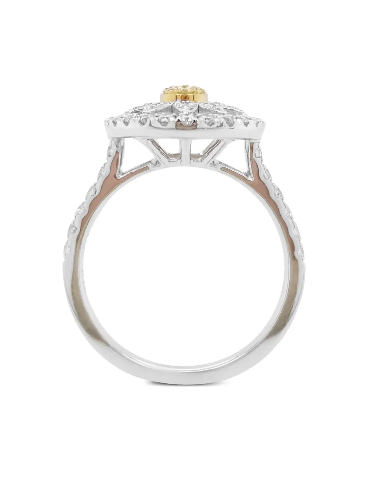 HYT Jewelry 18kt イエローゴールドとプラチナ ダイヤモンド リング - Silver - 画像3