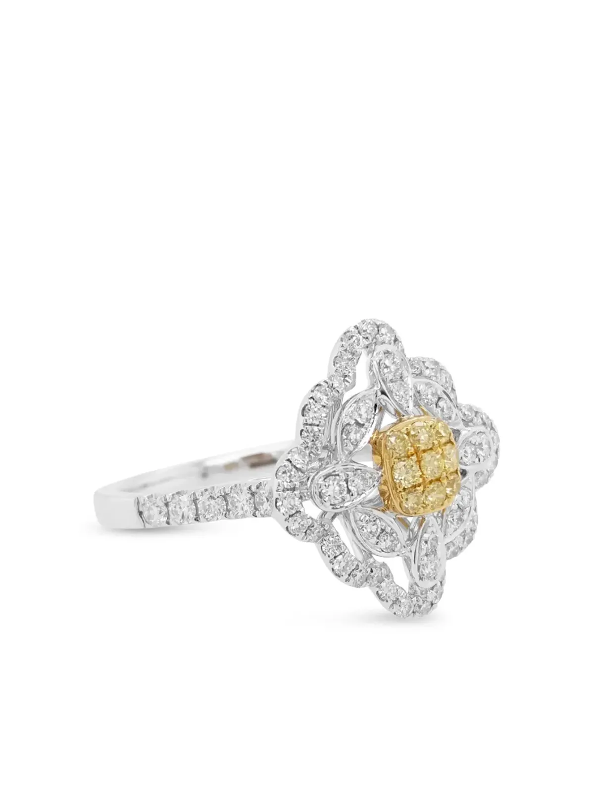 HYT Jewelry 18ktゴールドとプラチナのダイヤモンドリング - 画像5