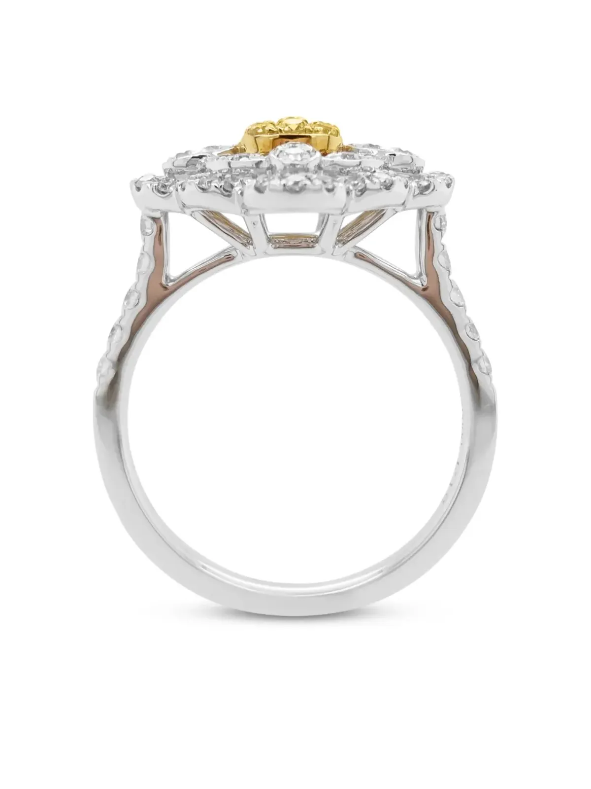 HYT Jewelry 18ktゴールドとプラチナのダイヤモンドリング - 画像3